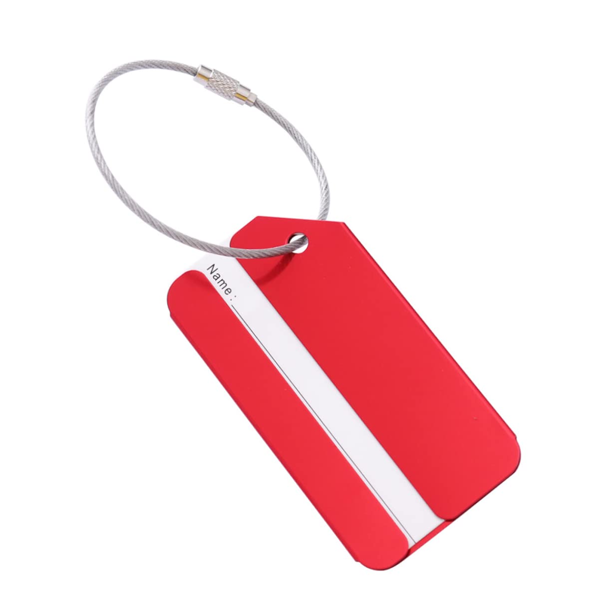 SHERCHPRY 30pezzi Etichette Per Bagaglio Alluminio Multicolore Targhette Per Valigia e Borsa Personalizzabili Con e Indirizzo Per Viaggi e Crociere Rosso