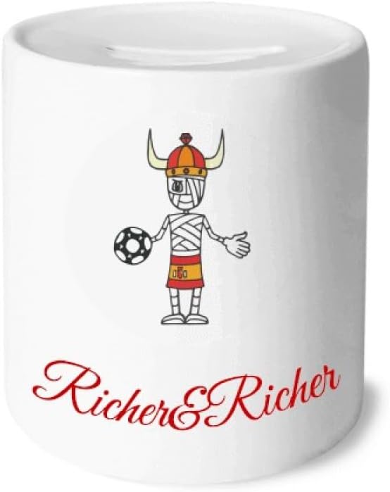 no/nospanish bullfighter soccer cartoon Rich and Rich Bank Saving Box Coin