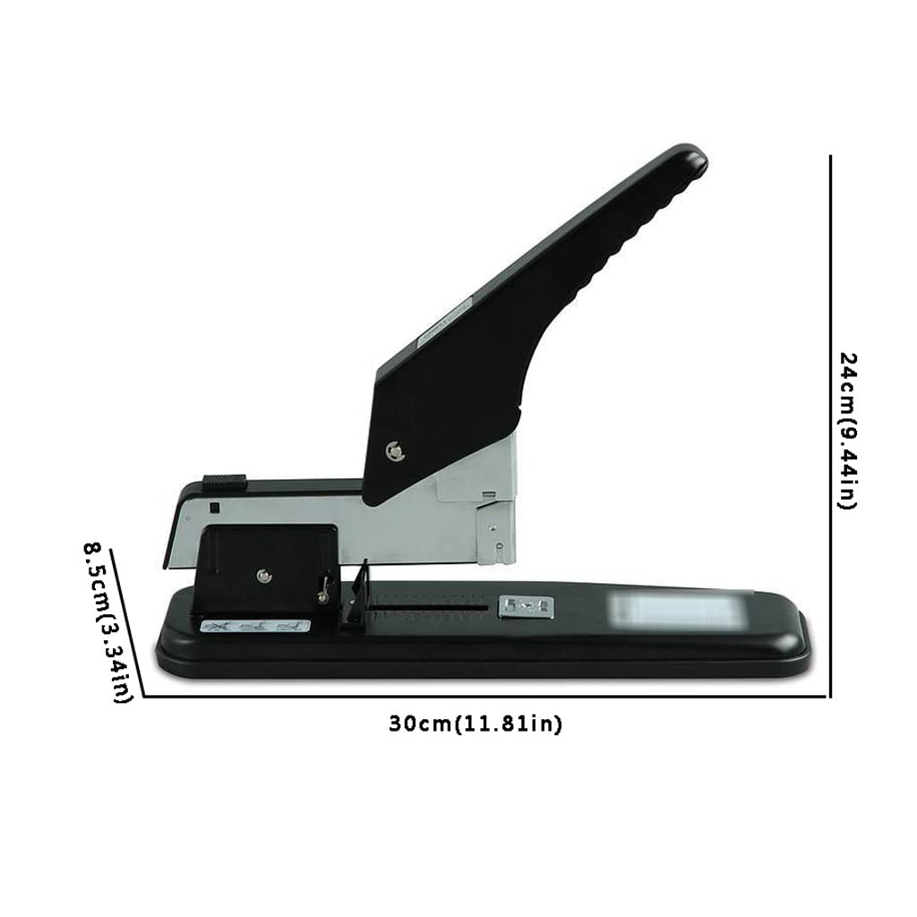 moisture Tischhefter Hefter Büro-Hochleistungs-Schwere 210 Seiten-Kapazität geeignet for Studien- und Bürokolldokument Bindung praktischer Bürobedarf schwarz Hefter (Color : A)