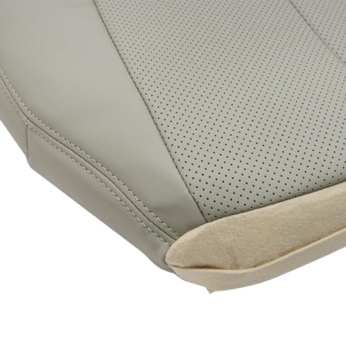 GXARTS Driver Side & Passenger Side Bottom Leather Perforated Replacement Seat Cover Tan Compatible with Subaru Outback 2010 2011 2012 2013 2014 by GXARTS - Used condition - Image 6