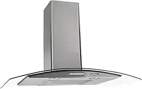 Coifa de Parede 80cm Vidro Curvo Duto Slim Nardelli Inox