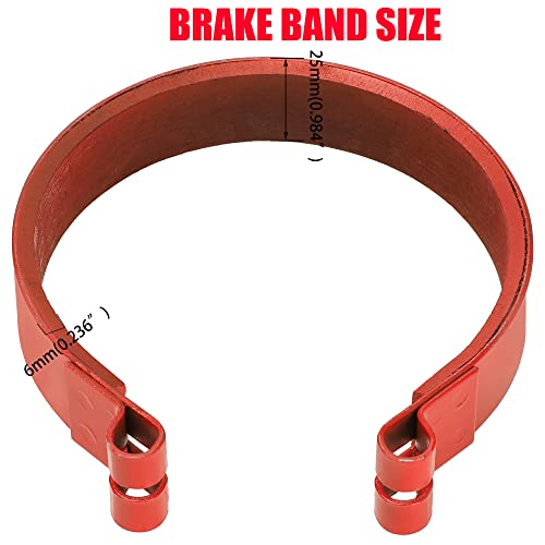 Image of GREHUA 4 inch Go Kart Rear Drum Brake Band Cable Kit Compatible with Manco Bandit Critter 1492 4316 297 Rotary 484 Yerf-Dog Azusa 2251-B Predator 212cc 420cc Yard Carter Dune Buggy Mini Bike ATV Parts Red