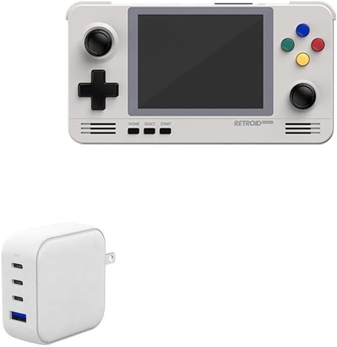 BoxWave Charger Compatible with Retroid Pocket 2+ - PD miniCube (100W), 100W 3 PD Port Wall Charger International - Winter White