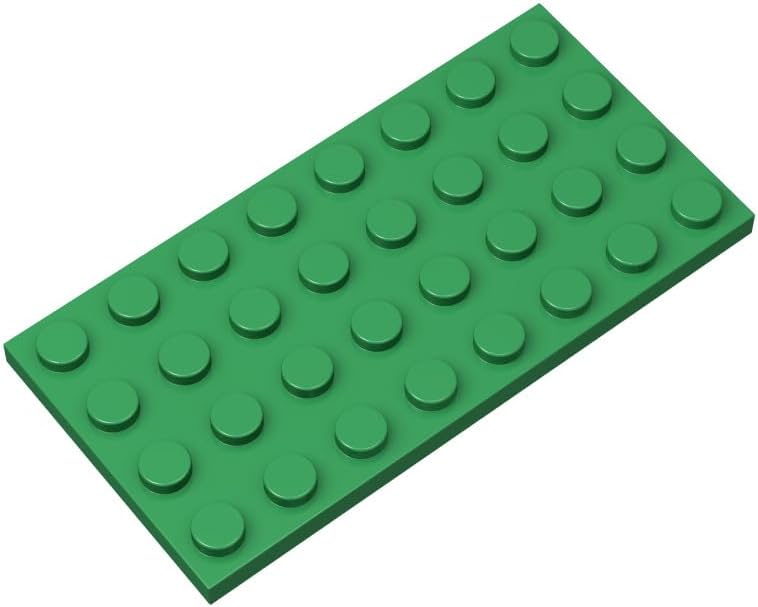 Miniatura 1 de Platos verdes clásicos a granel, placa verde de 4 x 8, placas de construcción planas de 20 piezas, compatibles con piezas y piezas de Lego 4 x 8