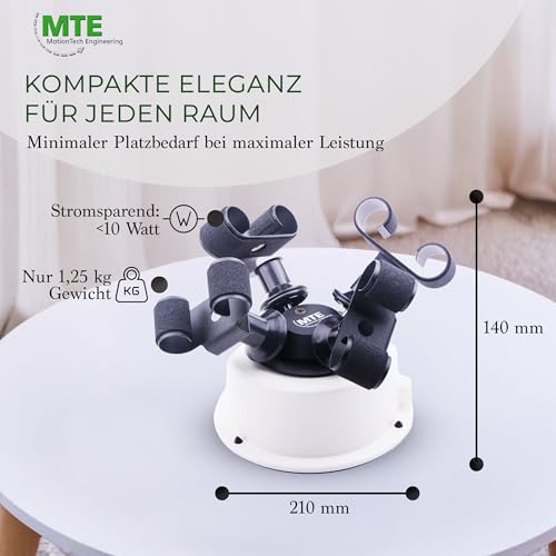 MTE Bewegungstechnik Uhrenbeweger (WTS 4 Weiß) bis zu 4 Uhren – Elektronisch gesteuerte Rotation und Pausen – Uhrenbeweger für Automatikuhren – leiser Watch Winder – Made in Germany