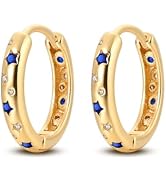 Pandach 925 Sterling Silver Earrings for Women 5A Cubic Zirconia Huggie Earring Hypoallergenic Ho...