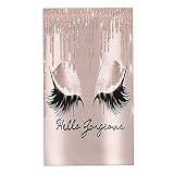 COVASA Hand Towels for Bathroom,Set of 2,Spark Rose Gold Drips Makeup Lashes Hello Gorgeous Art,Micr