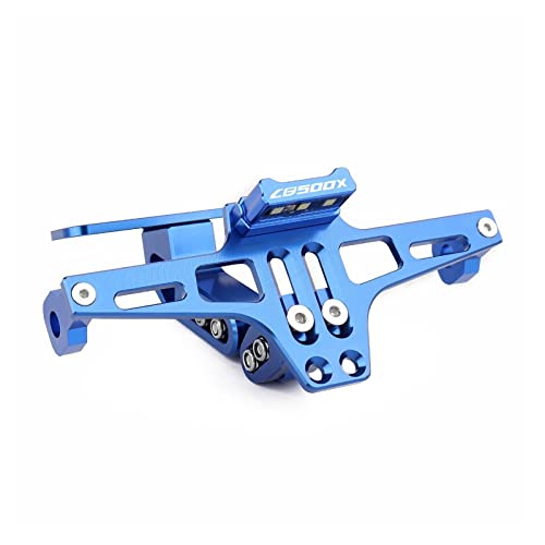 Porte-plaque pour Honda CB500X support réglable CNC bleu avec éclairage LED