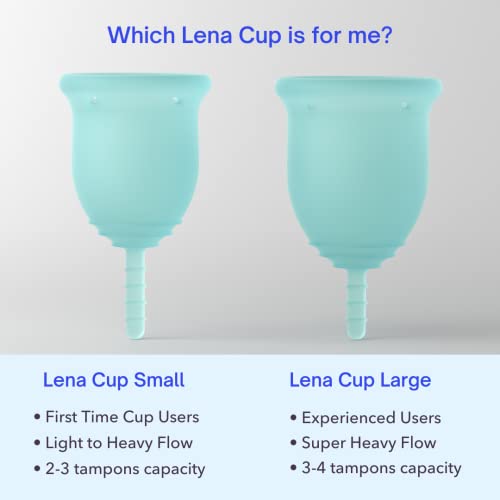 Lena Menstrual Cup Teen | Small - Light To Heavy Menstruation Flow | Reusable Beginner Period Cups For Teenagers | Tampon And Pad Alternative | 12 Hour Wear Feminine Care Soft Cup | Made In Usa #TOP5