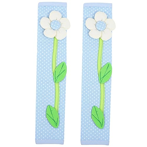 Hemobllo 2 piezas Cubiertas Decorativas para Manijas de Frigorífico Protectores Antiestrés y Térmicos para Puertas de Electrodomésticos de Cocina Azul