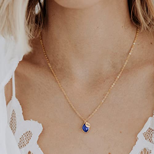 14K Gold Filled K Initial Necklace With November Birthstone Pendant Necklaces For Women Girls Yellow Citrine Crystal Necklace Mother Daughter Personalized Birthday Christmas Gift #TOP3