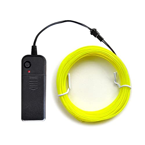 Image of dobestyou Fluorescent Green EL Wire -3m Electroluminescent Wire with Controller, Waterproof Flexible Light Strip for Halloween Costumes, Cosplay, Rave Parties & DIY Nighttime Decorations