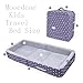Mooedcoe Portable Foldable Toddler Travel Bed with Sides, Folding Toddler Bed for Travel Kid Foam Sleeping Cot for Children 18M – 5yr Old(Rectangular, Crown)