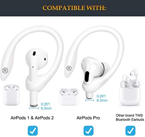 Sports Ear Hooks Compatible with Apple 