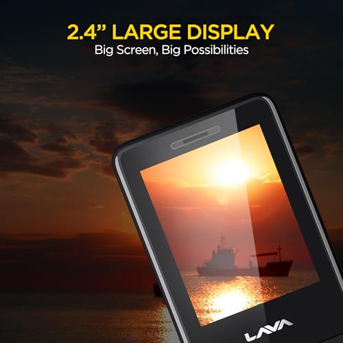 Image of Lava A5 (2025) Dual SIM Keypad Mobile with 2.4'' Big Display | UPI Support, 1200mAh Battery | BOL Feature | Camera | Auto Call Recording | Glass Finish | and 7 Regional Languages - Black