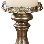 Touch of Class Victoria Acanthus Leaf Candleholders Set of 3 - Resin - Metallic Bronze, Silver - Candlesticks for Bedroom, Living Room, Mantel, Dining Room, Entryway, Foyer - Image 5
