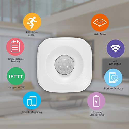 DECDEAL Sensor de movimento WIFI PIR Detector infravermelho passivo sem fio Segurança Sensor de alar