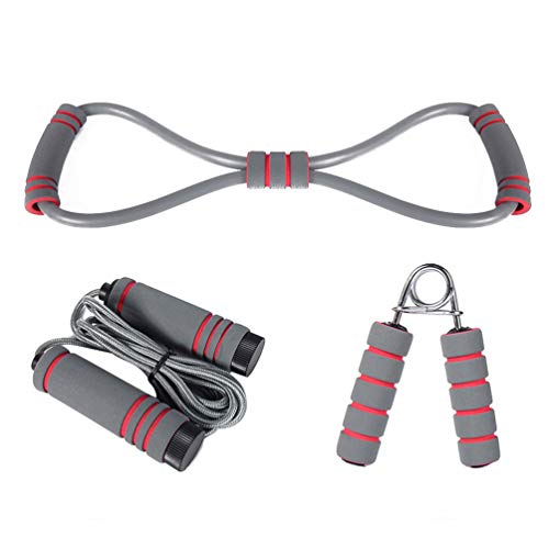 BESPORTBLE 3pcs Skipping Rope Fitness Stretching Exercise Chest Bodybuilding Expander for Men Women Bodybuilding Sport Training Equipment
