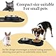 Futternapf Hunde Katzen, Fressnapf Hundenapf Kleine Hunde Napfset, Edelstahl Katzenapf Wassernapf Hund mit Nicht Kleckern, mit 1 Hundenapf Unterlage rutschfest Silikon Tablett Matte(36 x 21 cm)