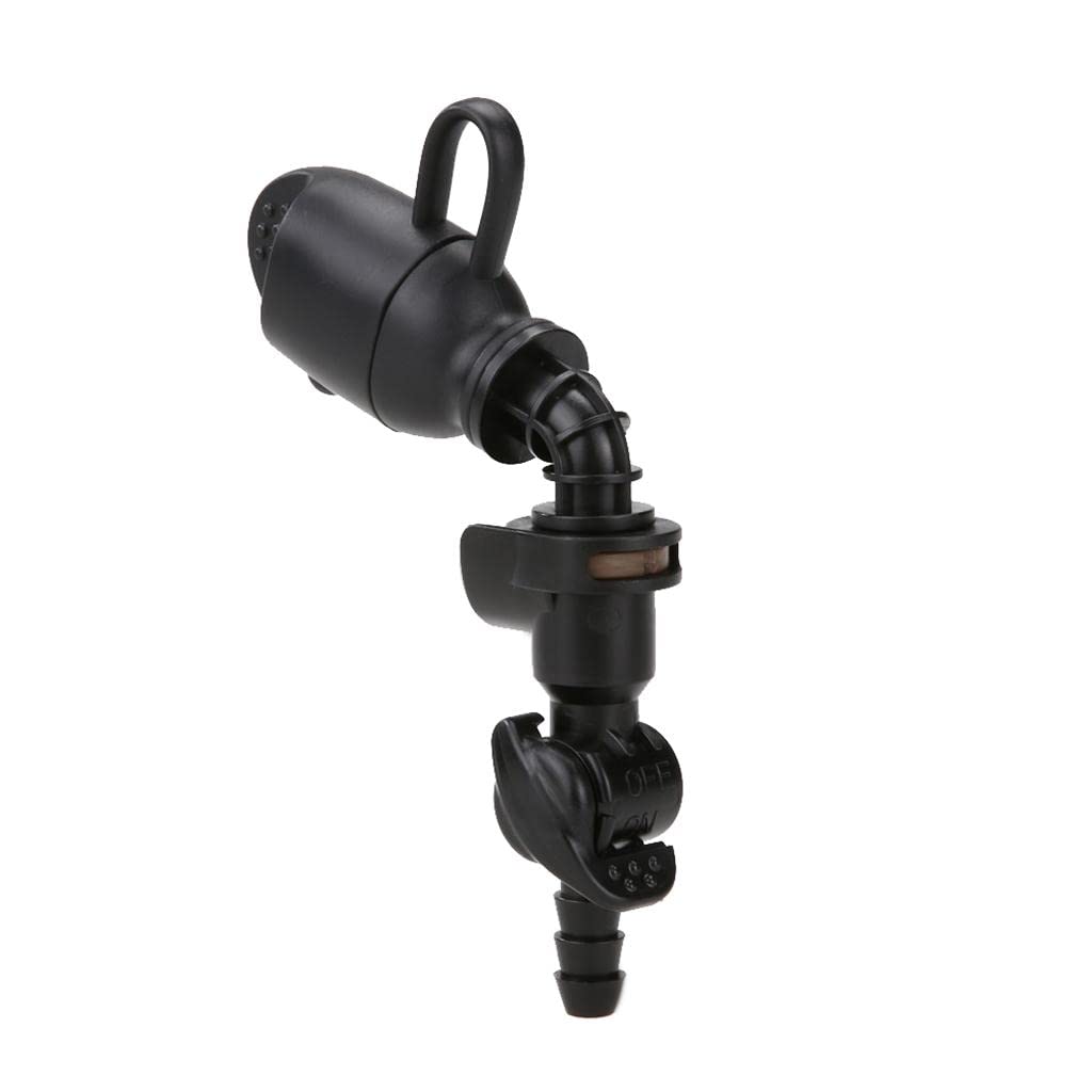 Water Bag Hydration Pack Bite Valve Nozzle Bladder Black 7.5x7cm 90 Degree