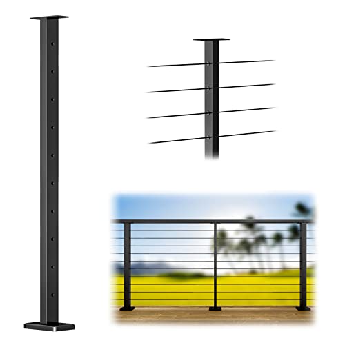 Muzata Intermediate Post Level drilled 36"x1"x2"(Post Body 35") Fixed Top