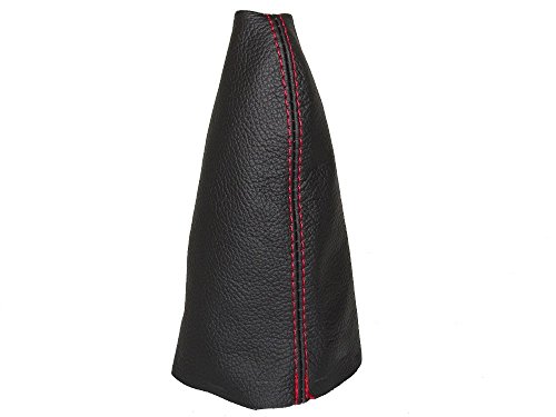 For Mini R55 R56 R57 2007-2013 Shift Boot Black Genuine Leather Red Stitching