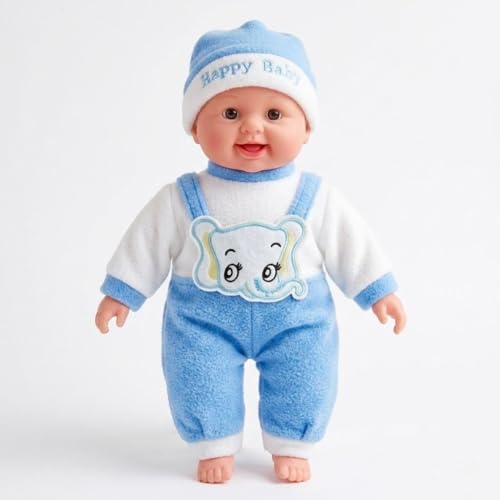 Image of Musical Baby Doll Toy 35 cm for Kids - Soft Plush Talking & Singing with Touch Sensor, Interactive Baby Boy & Girl Doll in Colorful Dress,Gift Toy (Happy Baby Multicolor)