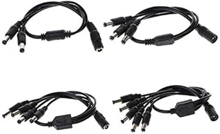 Davitu Electrical Equipments Supplies - Female to 2/3/4/5 Male Plug 5.5x2.1mm Port 12V DC Power Adapter Splitter Cable for LED Strip - (Color: 1 Female to 5 Male)