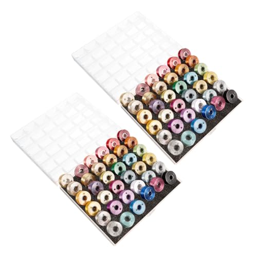 Fils à broder artisanaux métalliques : pack de 72 bobines souples