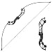 TOPARCHERY Archery Takedown Recurve Bow Hunting Long Bow Alloy Riser - Right Hand Black - Draw Weight 30lbs 40lbs - with Arrow Sight, Arrow Brush