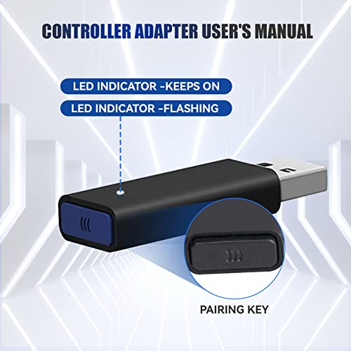 Adaptador Mando para PC Windows 10/11/8/8.1/7 - USB Gaming Receiver inalámbrico Compatible con Xbox One/One X S/Series X S/Elite Series Controller