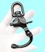 Generic 2Pcs316 Stainless Steel Swivel Snap Shackle ，Marine Quick Release Boat Anchor Chain Eye Shackle Swivel Snap Hook for Architectural (Length:128mm,Black), sliver