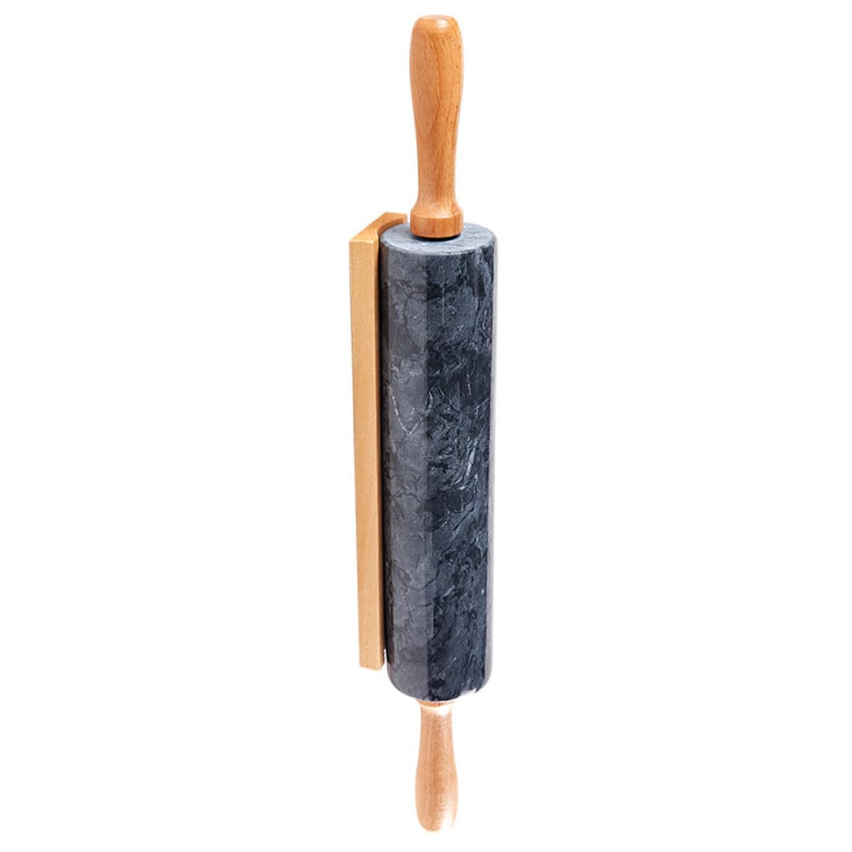 Holzgriff Nudelholz aus Marmor Praktischer Teigroller für Backen und Kochen Langlebiger Natürlicher Antihaftbeschichteter Ausrollstab für Zuhause und Geschenk
