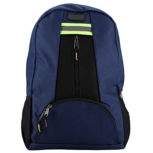 Joyzan Mochila de Herramientas, Bolsa Portaherramientas Herramientas Mochila-Oxford Tela Correa Ajustable Doble Cremallera Gran Capacidad Multibolsillos para Hombro Electricistas Carpintería [Azul]