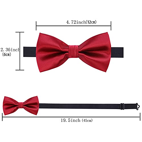 Image of AUSKY 8 PACKS Elegant Adjustable Pre-tied Bow Ties for Men Boys (1&4&5&6&8 Pack for option)