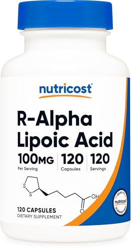 Nutricost R-Alpha Lipoic Acid 100mg 120 Capsules Gluten Free