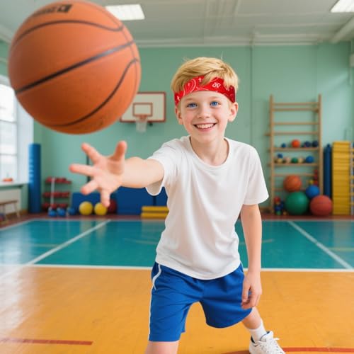 Fumwase 10 faixas de cabelo atléticas para meninos, 40,64 cm, faixas elásticas para absorção esporti