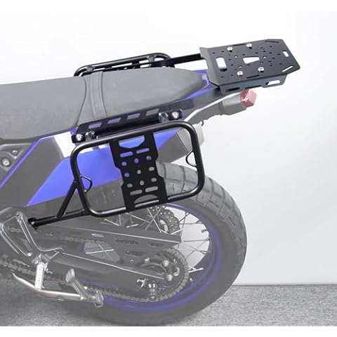 Xitomer Motorcycle Top Cargo Luggage Rack and Side Pannier Rack Fit for Tenere 700 XTZ690 2024 2023 2022 2021 2020 2019 Saddlebag Support Rack Cover