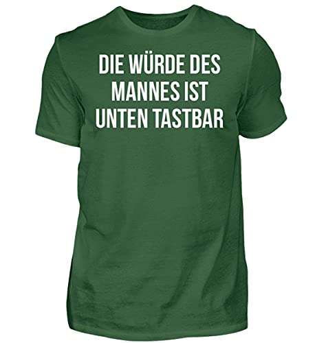 T-shirt homme imprimé allemand vert bouteille en taille S au fini soigné