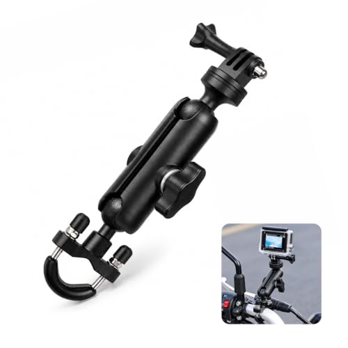 Image of HUMBLE Aluminum Bike Camera Mount with Anti-Theft Lock, 360 Double Ball Head Handlebar Clamp for GoPro Hero 13-9, Insta360 X5 /X4 /X3, DJI Osmo Action 5 /4 /3 - Fits 20-50mm
