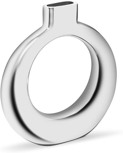 Miniatura 3 de nambe Jarrón de luna llena Solarium  Decoración floral inspirada en la luna  Florero de fase lunar de 8.5 x 9 pulgadas  Decoración de boda, fiesta,