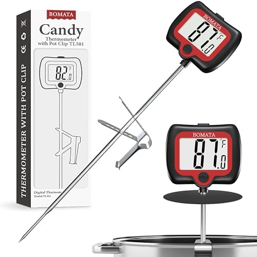 BOMATA Digital Candy Thermometer with Pot Clip, Deep Fry Oil Thermometer