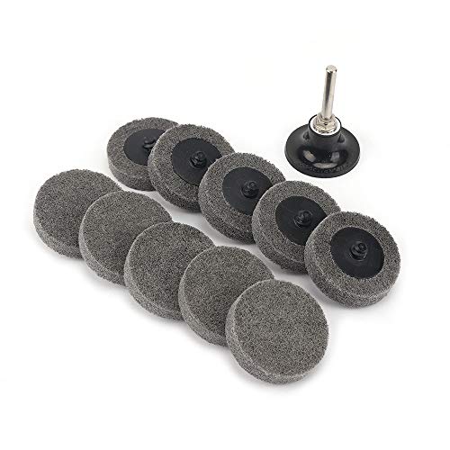 SI FANG 11Pcs 2 Inch Surface Preparation Discs High Density Silicon Carbide Nylon Fiber Quick Change Disc Sanding Polishing Abrasive for Die Grinder Rotary Tool, 9P