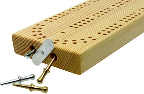 Continuous 2 track wooden British cribbage board - 30cm (12") - Image 3