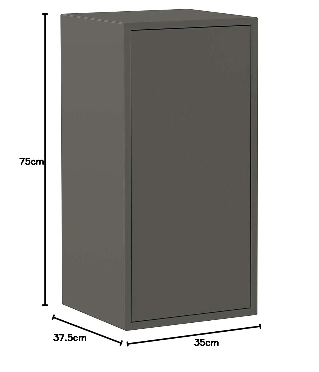 Iconico Home Cubo de pared, 1 estante, con puerta de apertura a presión