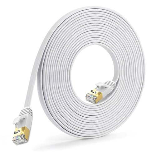 Diompirux 5M Cat7 Ethernet Kabel, Flach und D&uuml;nn Netzwerkkabel mit 10 Gbps &Uuml;bertragungsrate, Hochgeschwindigkeits- Gigabit RJ45 LAN Netzwerkkabel, f&uuml;r Panel PC, Switch, Router, Modem Patch