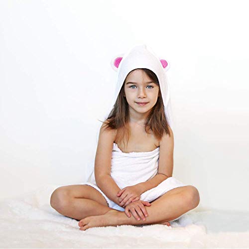 Babybeewear Bamboo Hooded Baby Towel, Ultra Soft Highly Absorbent, Baby Bath Towels With Bear Ears - Baby Bath Shower Gifts For Boy And Girl, Newborns Infants Toddlers & Kids, Free Washcloth (35X35) #TOP19