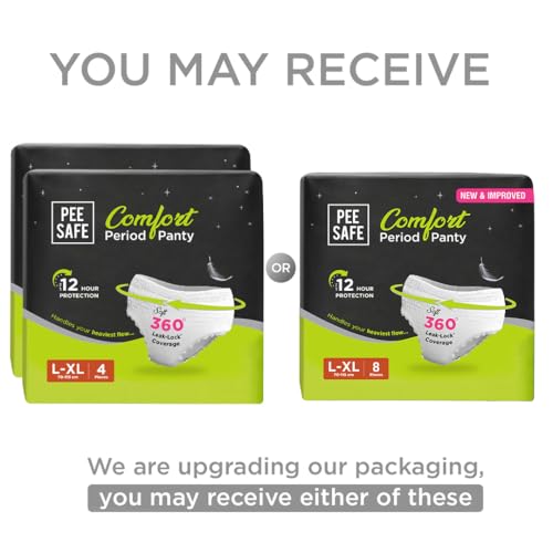 Image of Pee Safe Comfort Period Panties | L-XL | 8 Panties | Leak Proof