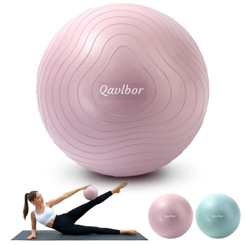 Image of Pilates Ball 9 Inch Core Ball, Small Exercise Ball Between Knees for Physical Therapy, Small Yoga for Pilates, Yoga and Core Training, Fitness for Workout at Home Gym and Office