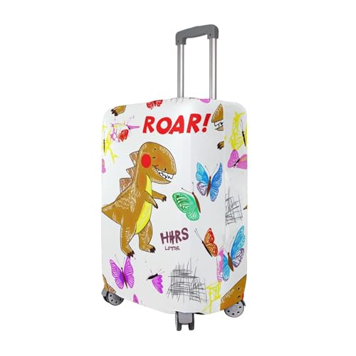 Joisal Suitcase Covers Luggage Protector Cute Cute Cartoon Dinosaur Smile Protection Aesthetic Vacation Essentials Suitcase Sleeve, M, Fits 22-24 Inch Case3